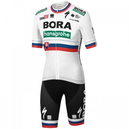 Completo Maglia + Pantaloncino con bretelle 2020 BORA-hansgrohe Slovacchia Campioni N001